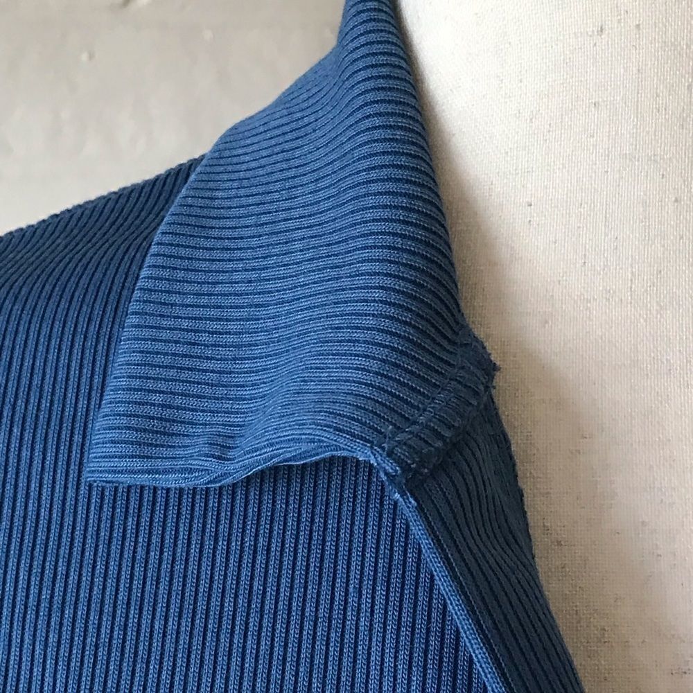 LONG Sleeve pullover sweater blue with collar NWOT - Picture 4 of 7